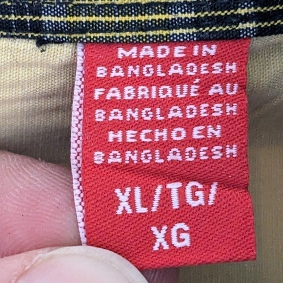 Izod Plaid Button Down Shirt XL - Picture 4 of 5